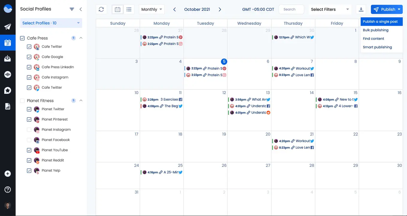 Social media calendar