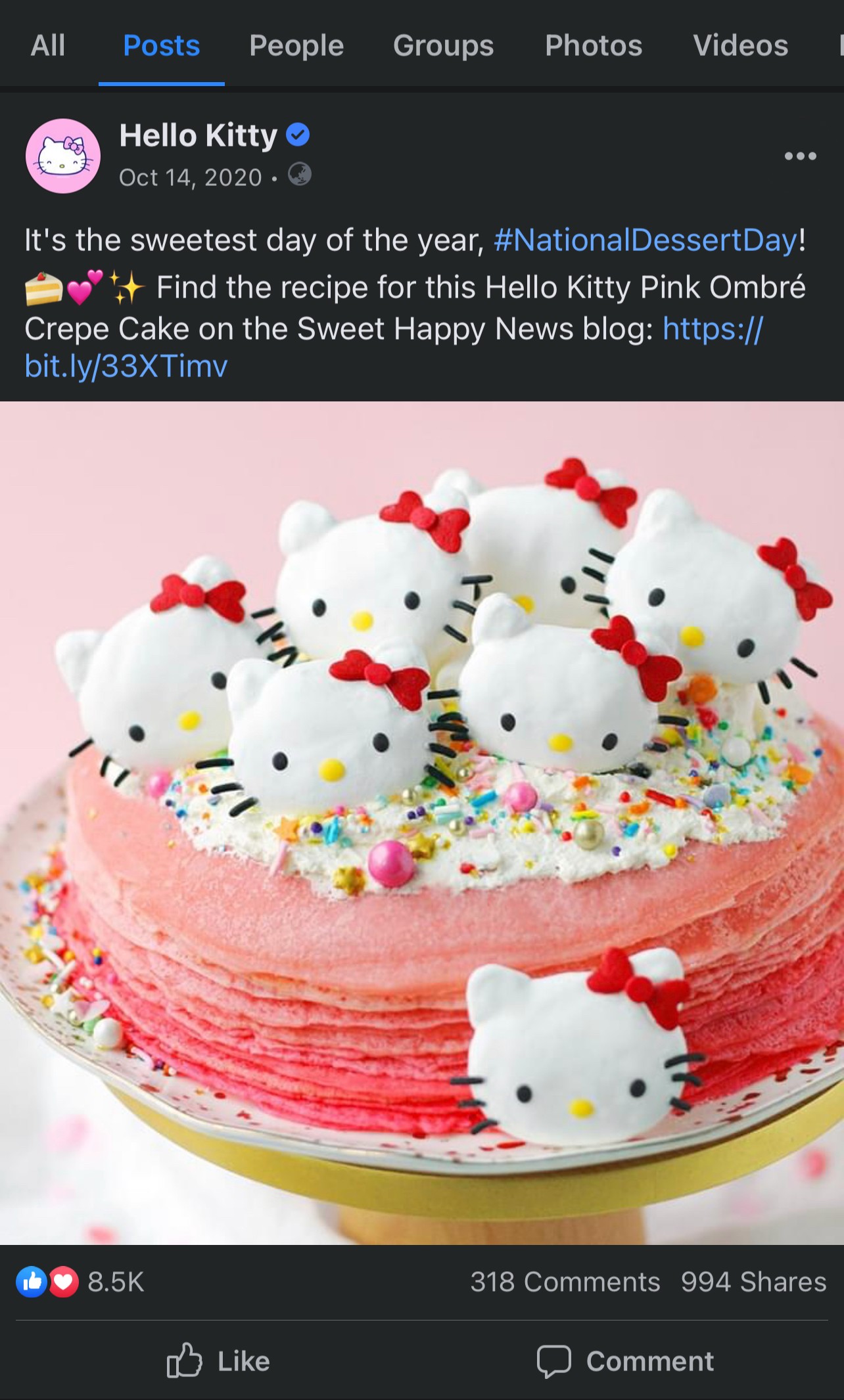 National Dessert Day example