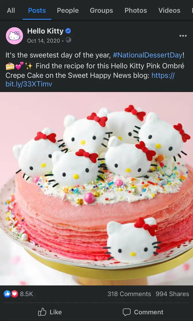 National Dessert Day example