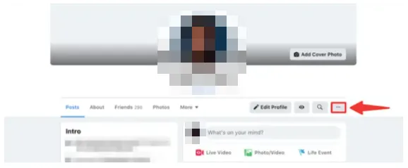 Clicking the three-dotted icon