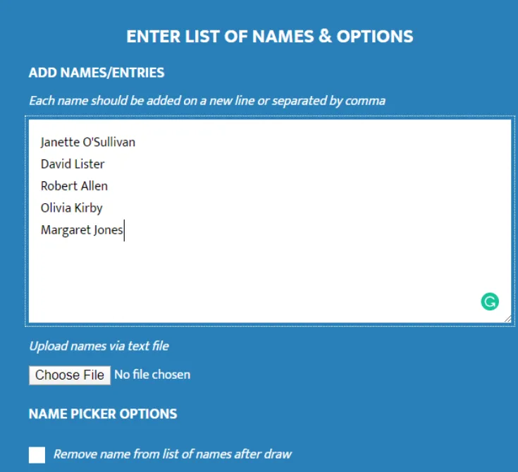 Twitter giveaway selector