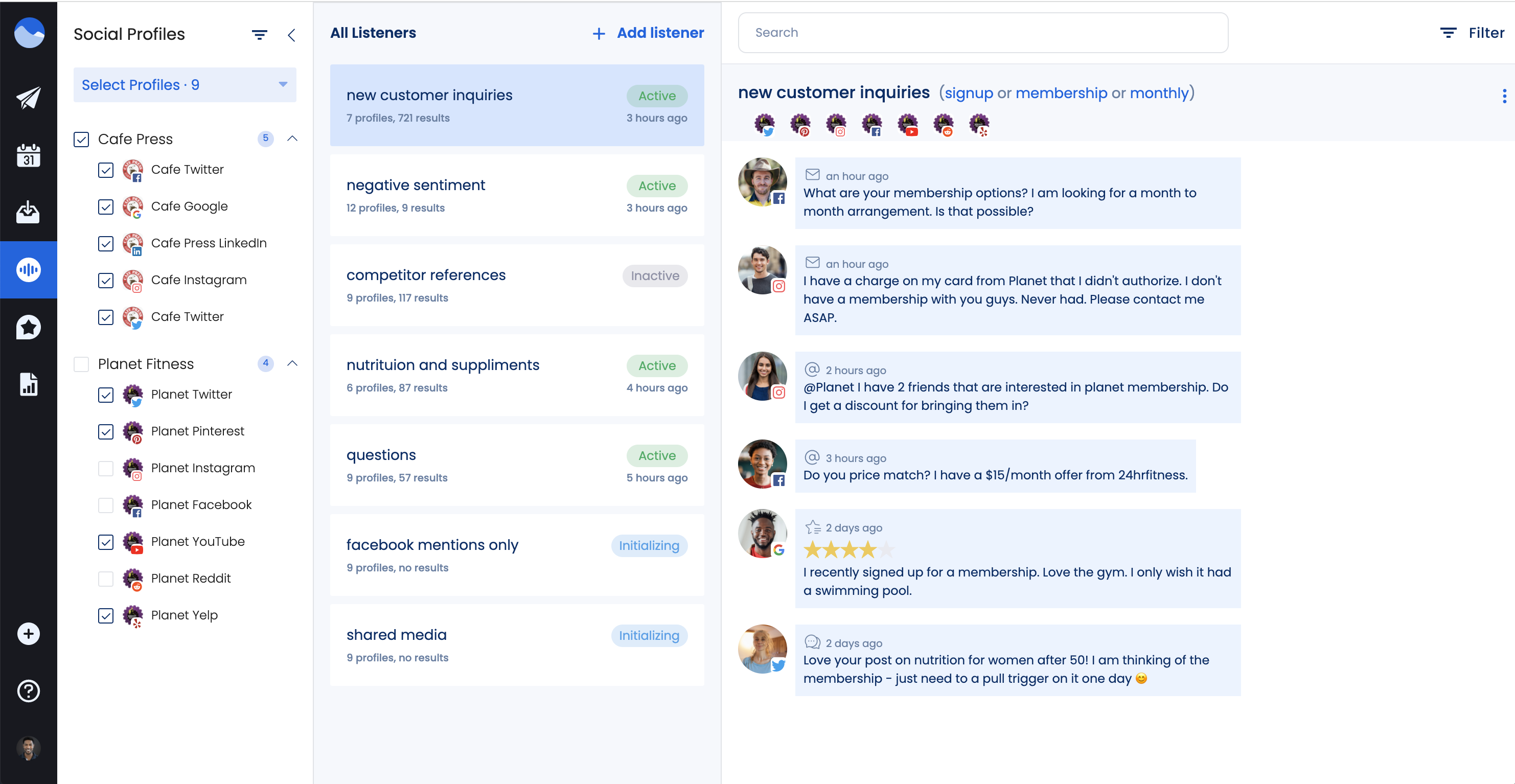 Social media listening