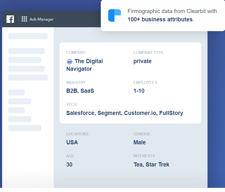 Digital marketing tools - Clearbit