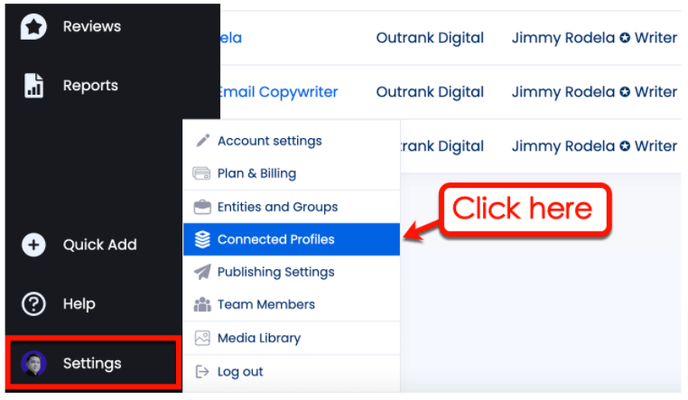 Screenshot of Vista Social's Scheduling Tool