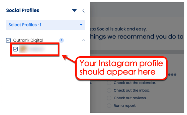 Screenshot of Vista Social's Social Profile feature