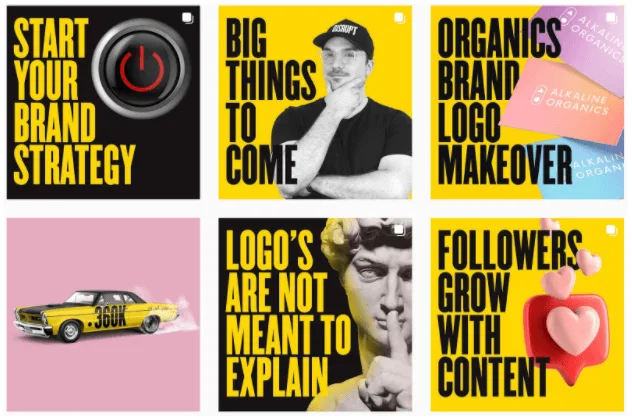 Screenshot of Dain Walker's Instagram