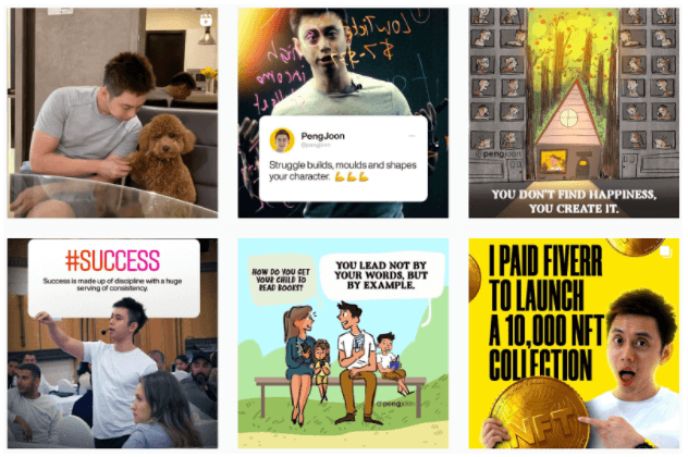 Screenshot of Peng Joon's Instagram