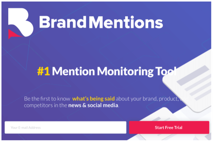 Screenshot of BrandMentions's tool page