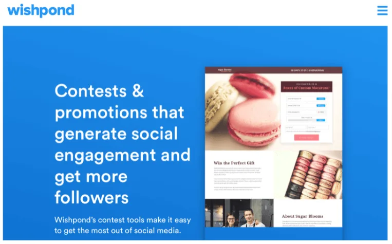Screenshot of Wishpond's home page