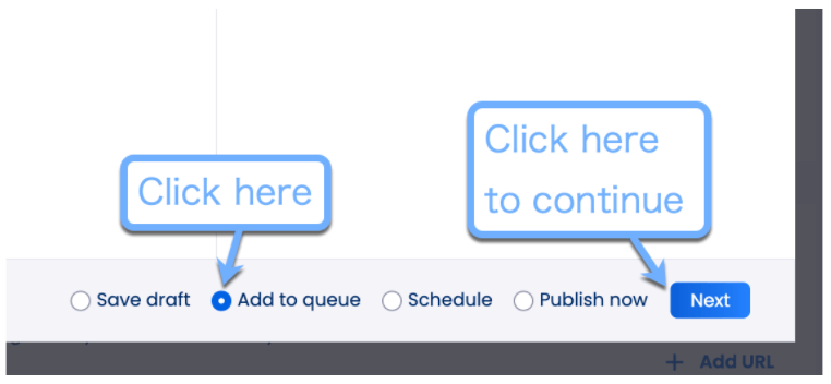 Screenshot of Social Vista's Publishing Tool