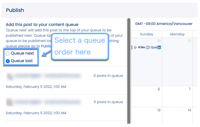Screenshot of Social Vista's Publishing Tool