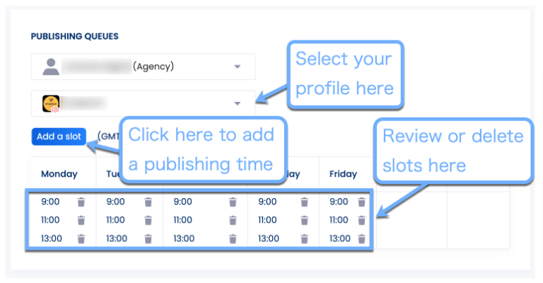 Screenshot of Vista Social's Publishing Queues