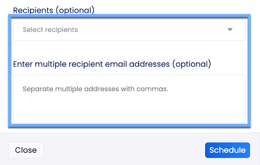 Screenshot of Vista Social's Recipients