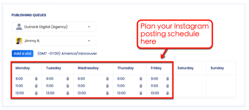Screenshot of Vista Social’s Publishing Tool