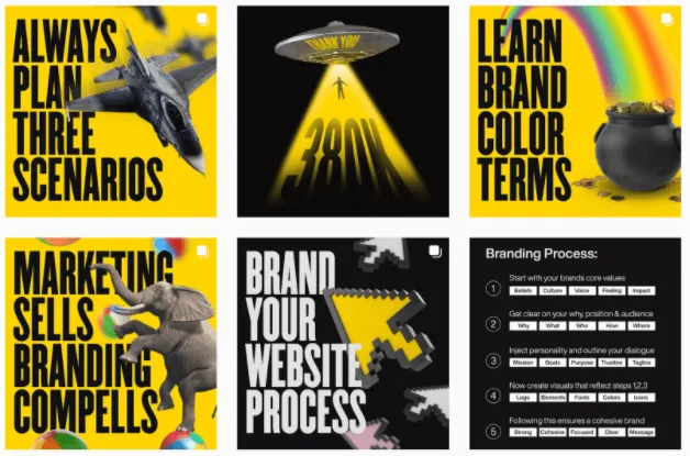 Screenshot of Dain Walker’s Instagram account