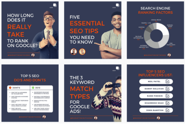 Screenshot of Joshua Halse's Instagram account