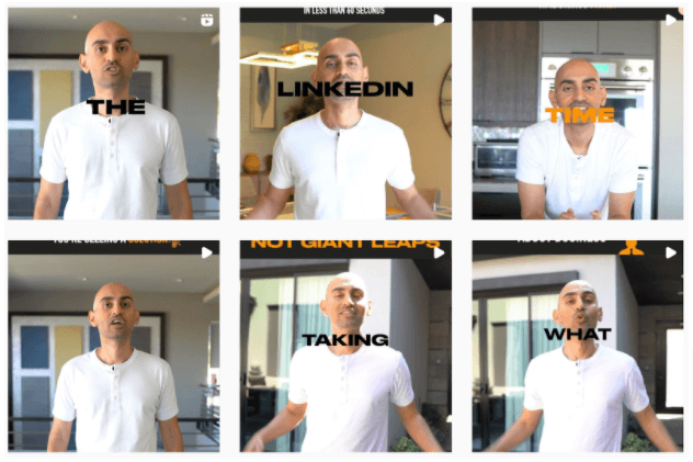 Screenshot of Neil Patel’s Instagram account