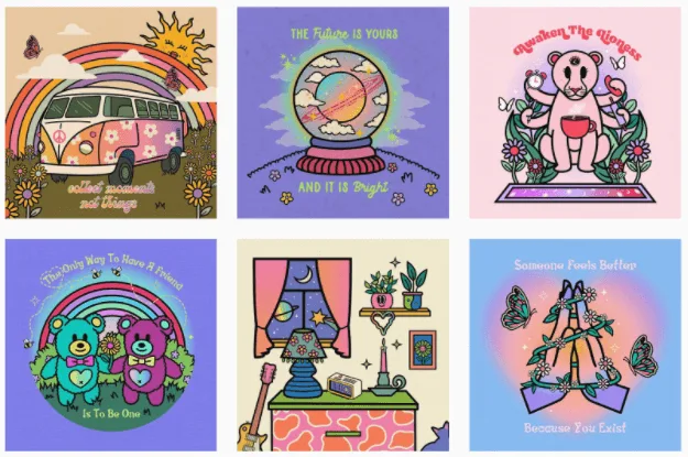 Screenshot of The Funkie Flower's Instagram account