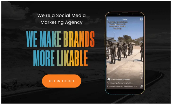 Screenshot of Firebelly's homepage