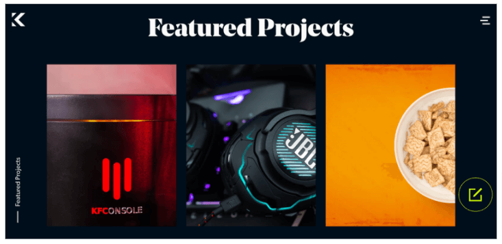 Screenshot of Kairos Media's homepage