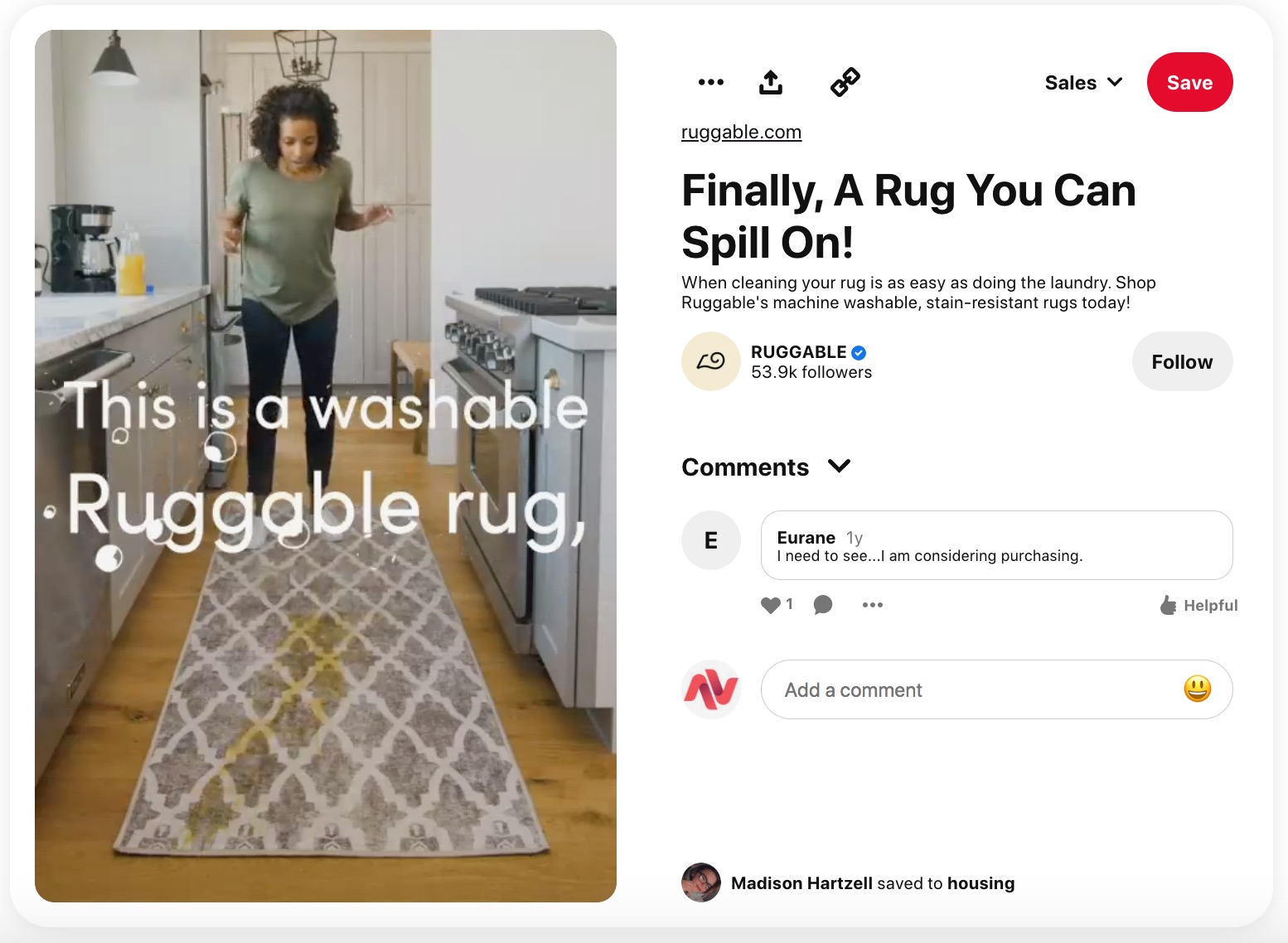 Pinterest Video Pin | Ruggable | Vista Social