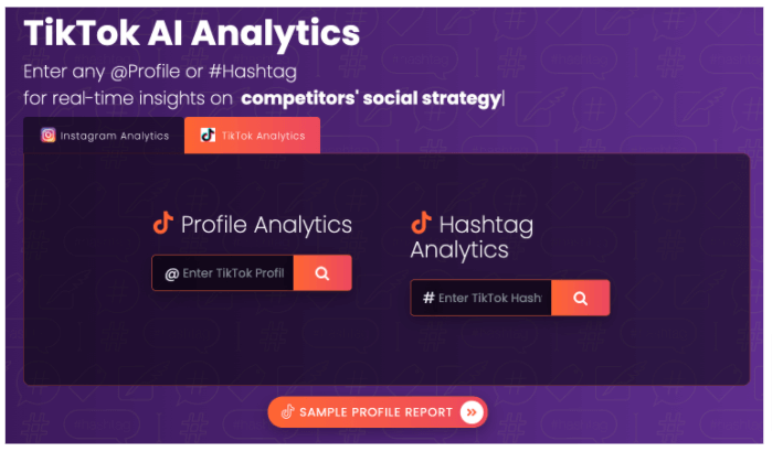 Screenshot of Analisa.io's homepage