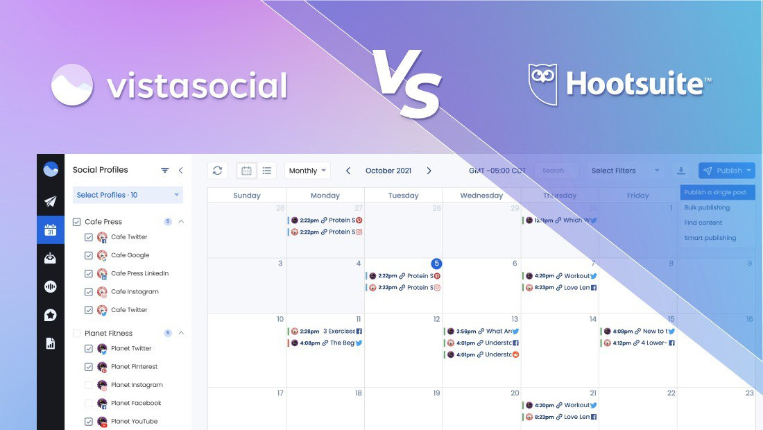 Product Comparison: Vista Social vs. Hootsuite Product Comparison: Vista Social vs. Hootsuite