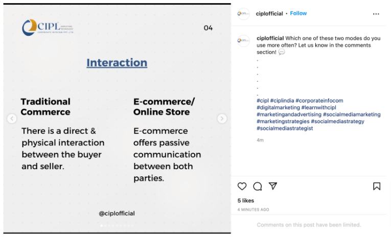 Screenshot of @ciplofficial Instagram profile