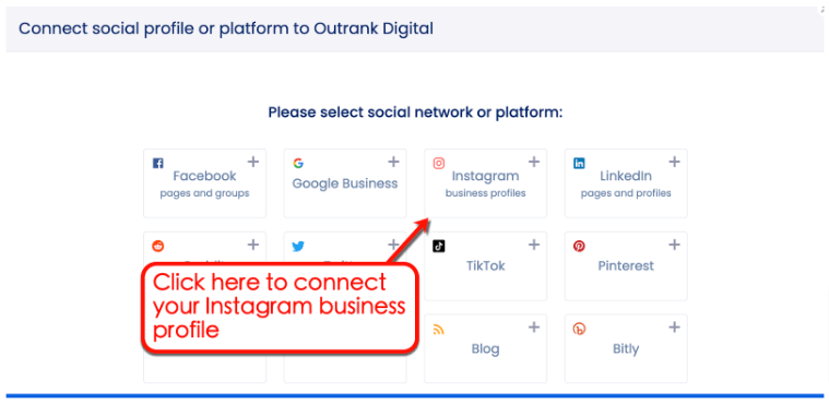 Screenshot if Vista Social's Connect profile option