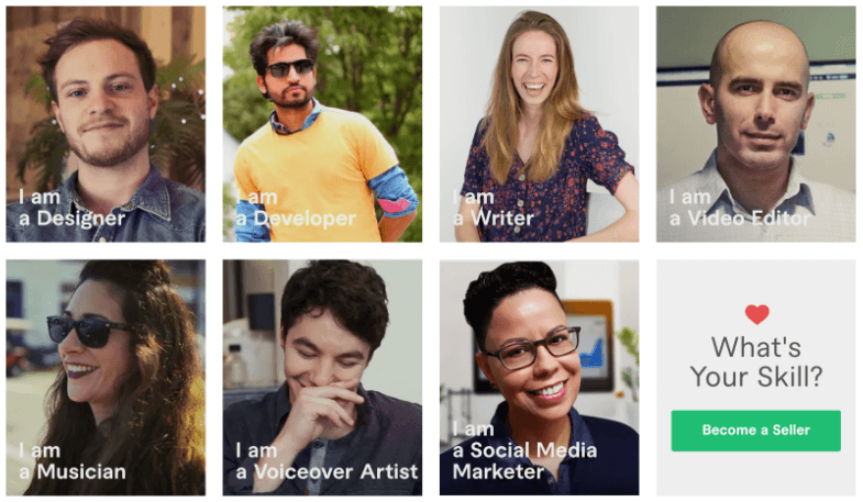 Screenshot of Freelancers on Fiverr