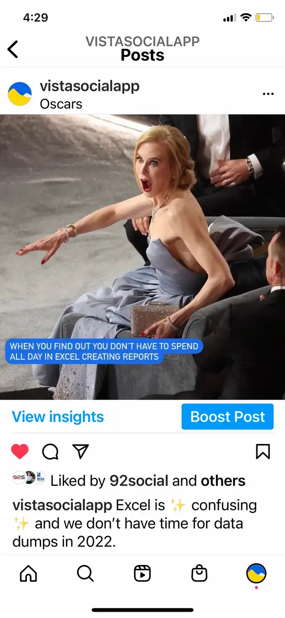 Vista Social Instagram Scheduled Post