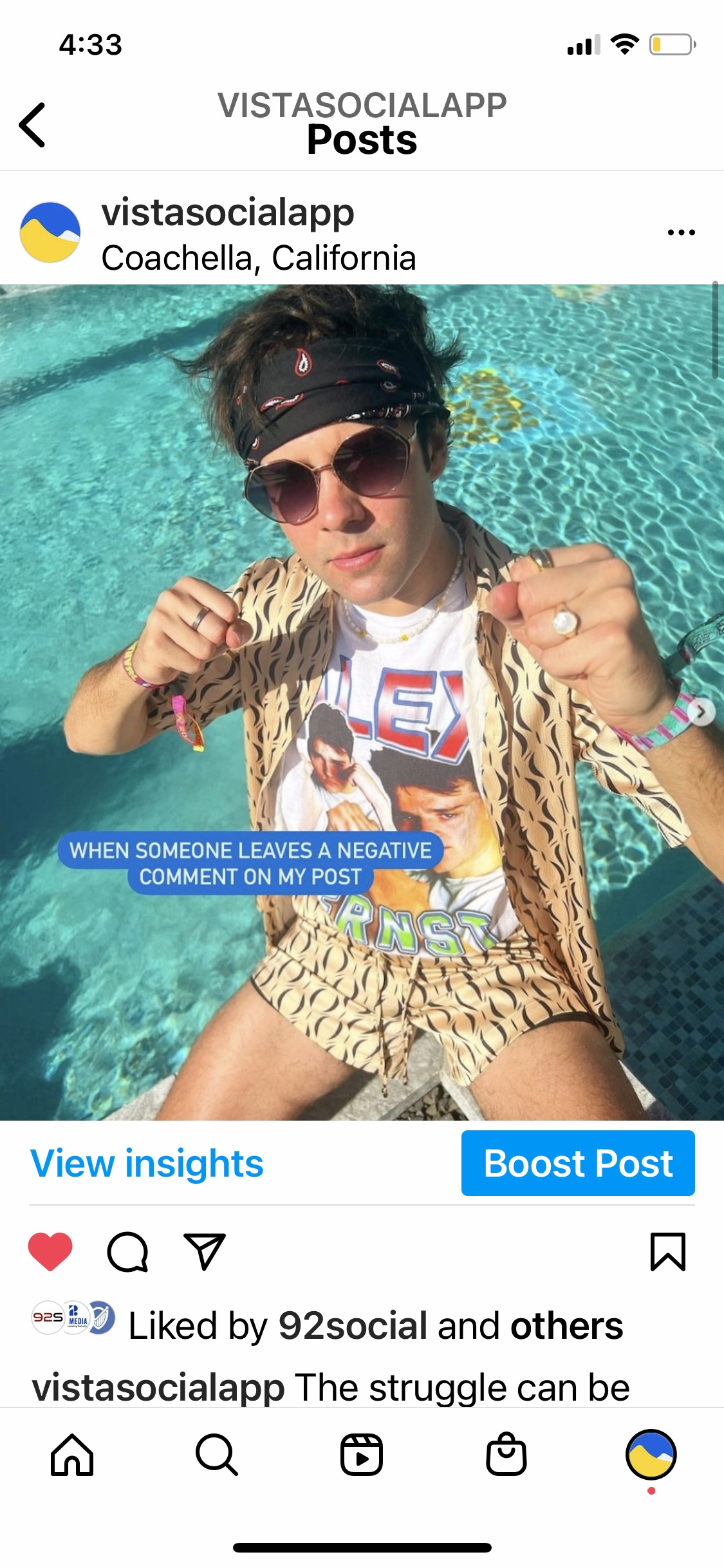 Vista Social Instagram Scheduled Post