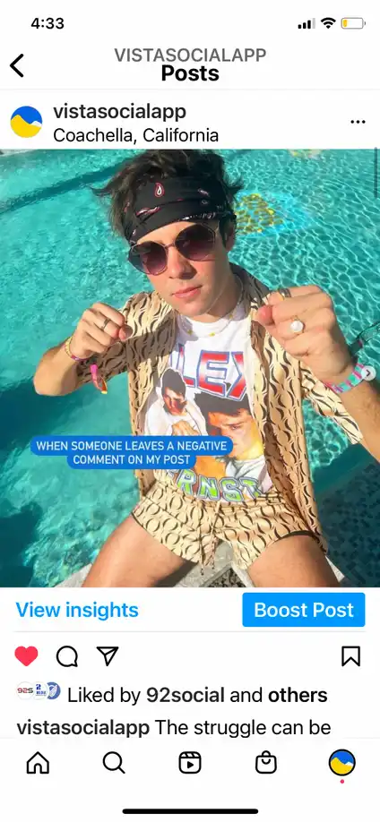 Vista Social Instagram Scheduled Post