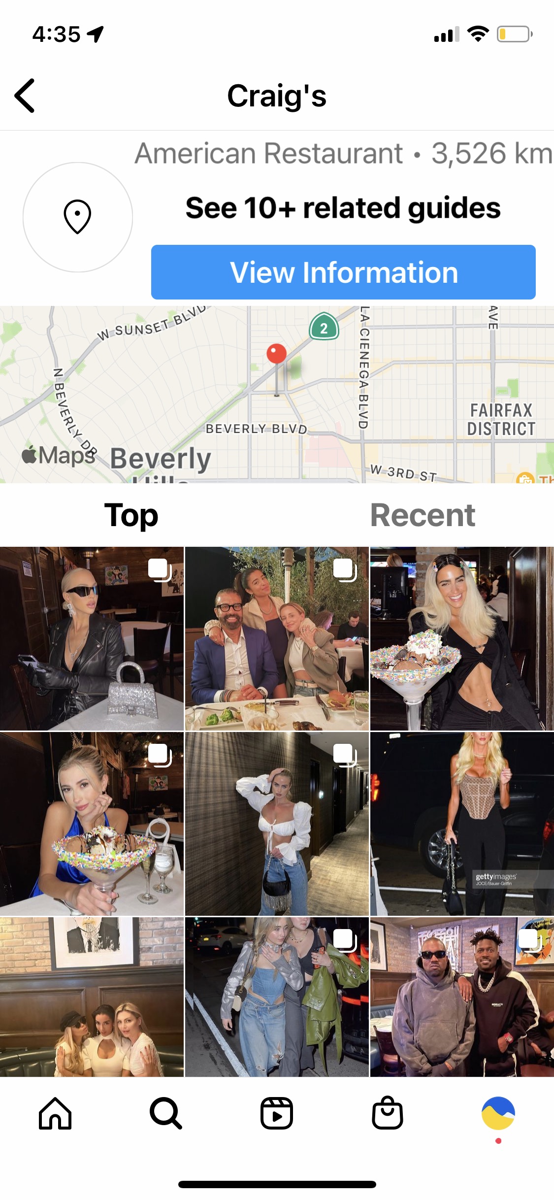 Instagram location tag