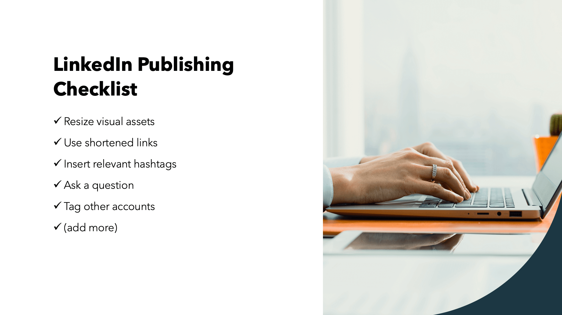 Screenshot of Social Media Playbook Linkedin Publishing Checklist