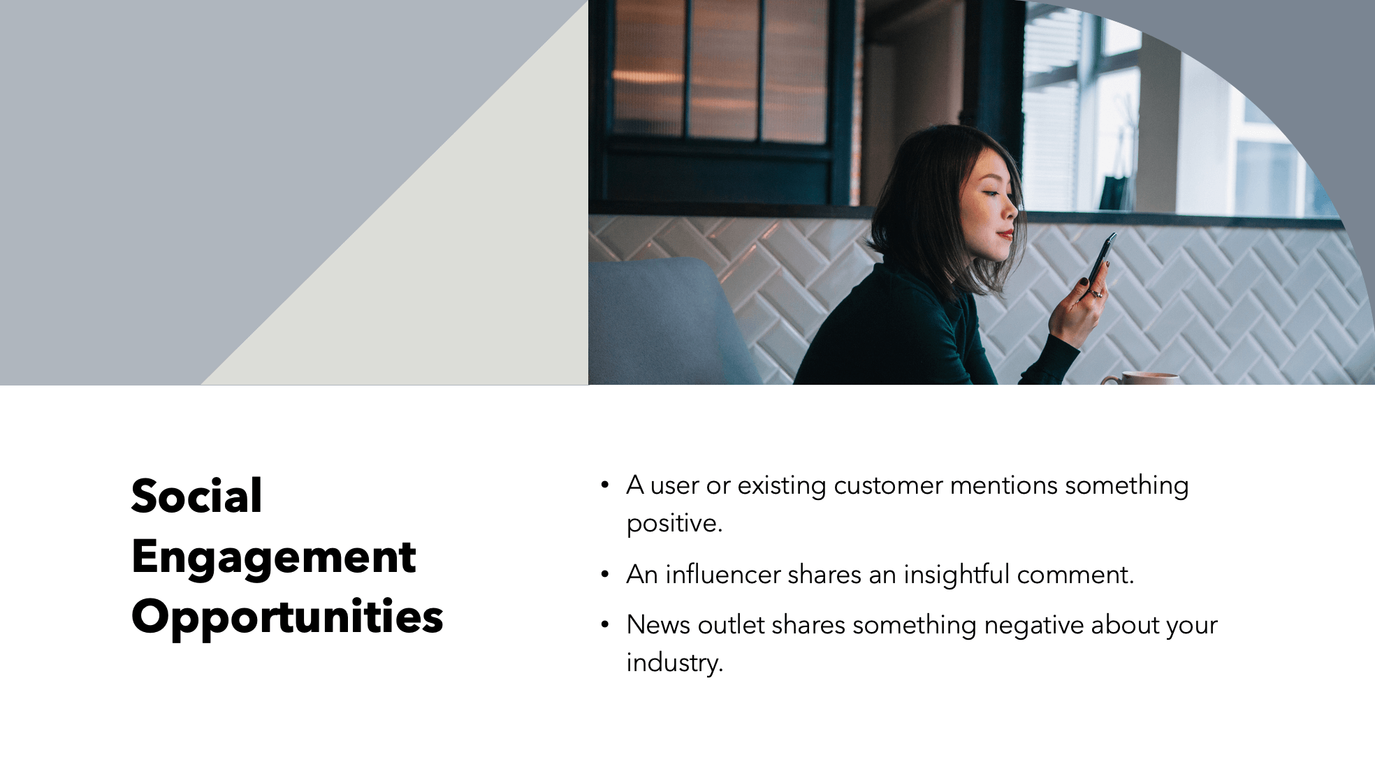 Screenshot of Social Media Playbook Social Engagement Opporunities