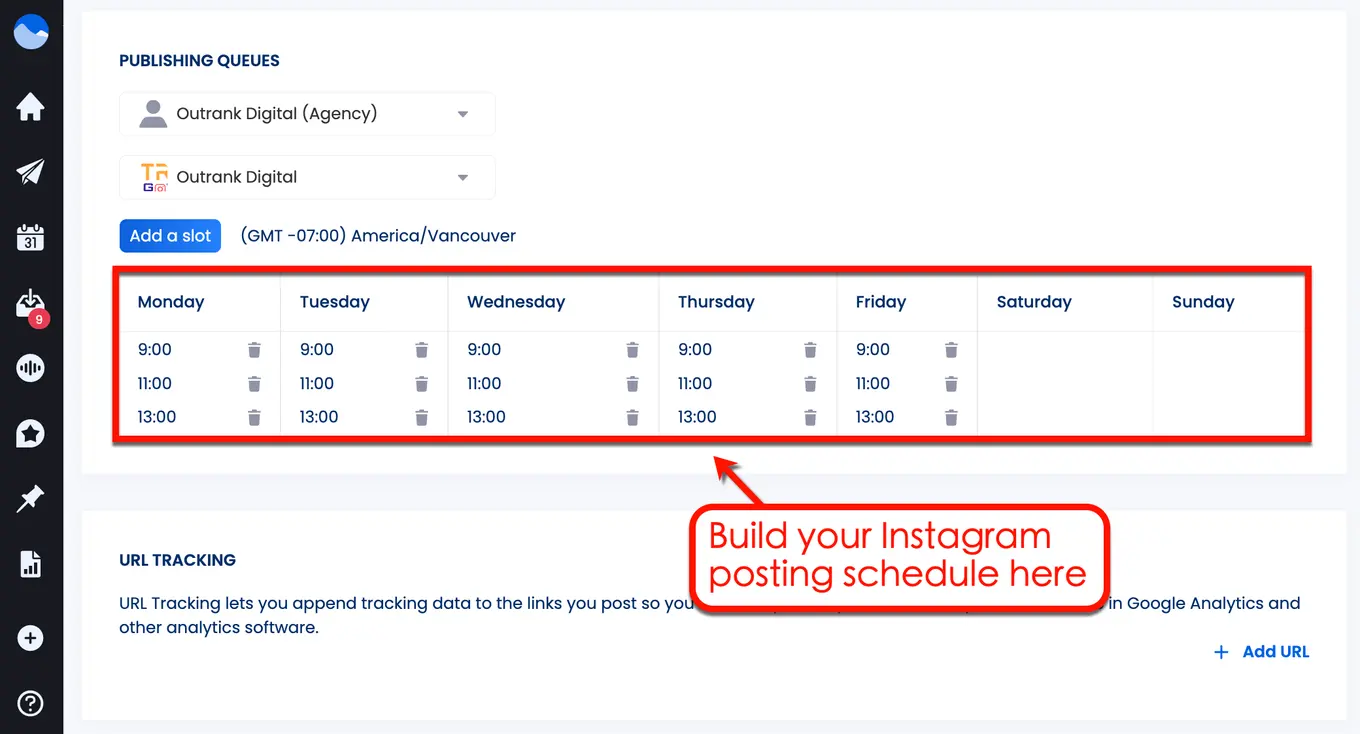 Screenshot of Vista Social's Publishing Dashboard