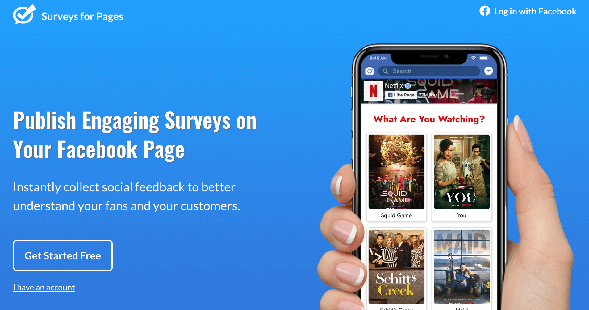 Screenshot of Q&A sessions from Surveys for Pages