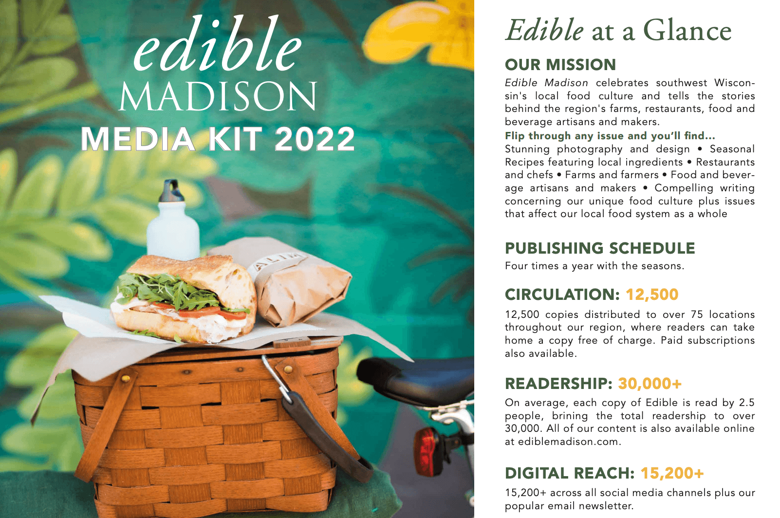 Screenshot of Edible Madison's Media Kit