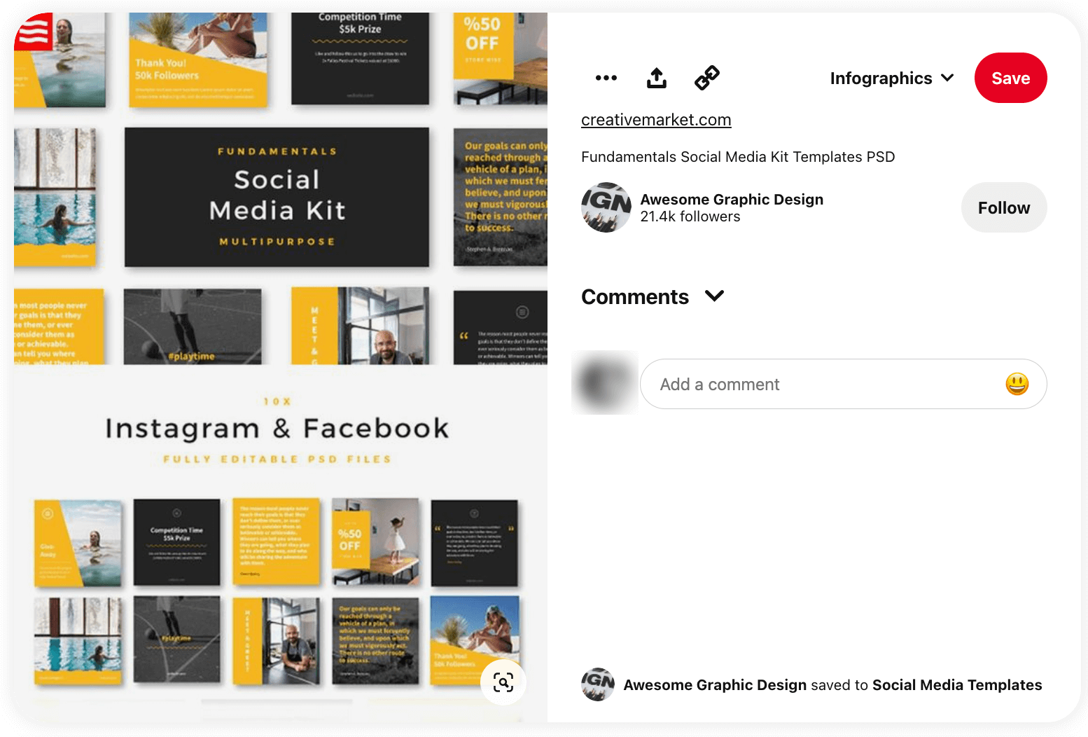 Screenshot of Pinterest's Media Kit