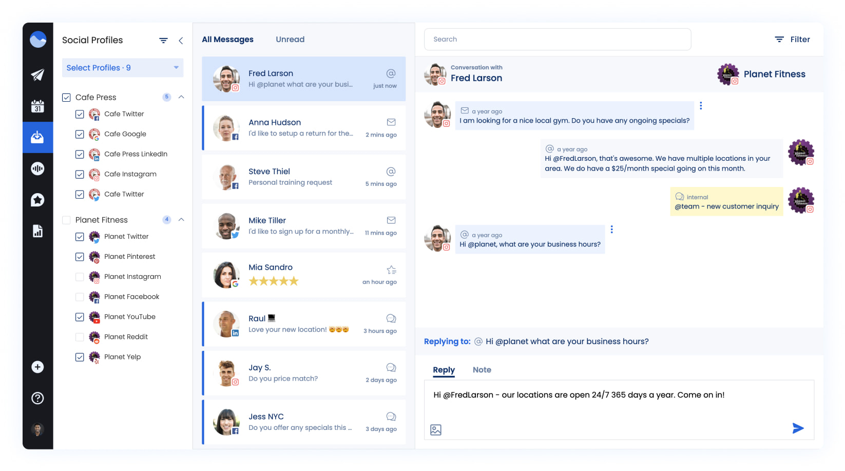 Social Media Inbox | Vista Social