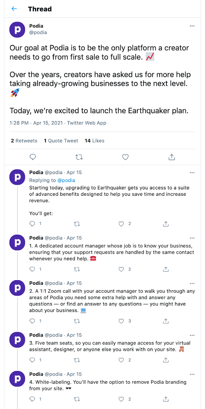 What Is A Twitter Thread? Vista Social | Podia