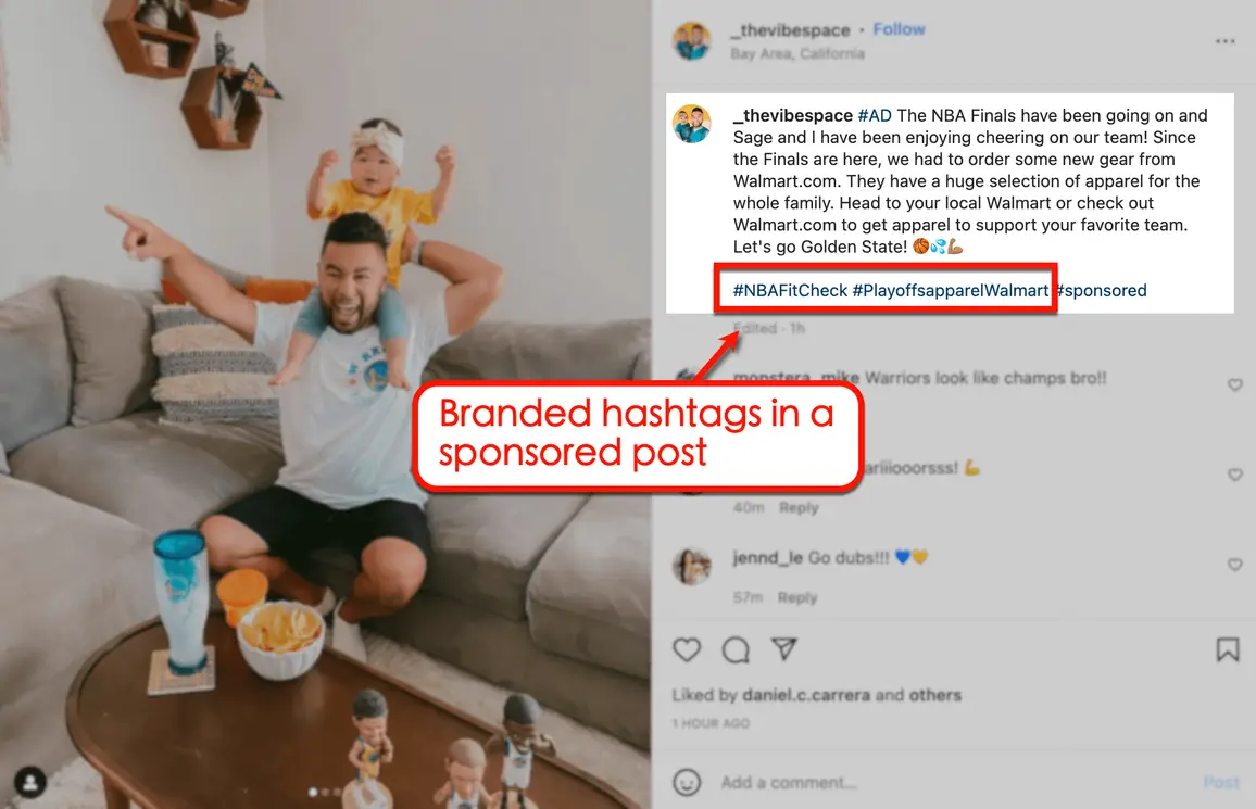 viral hashtags for Instagram: Screenshot of hashtags by @_thevibespace