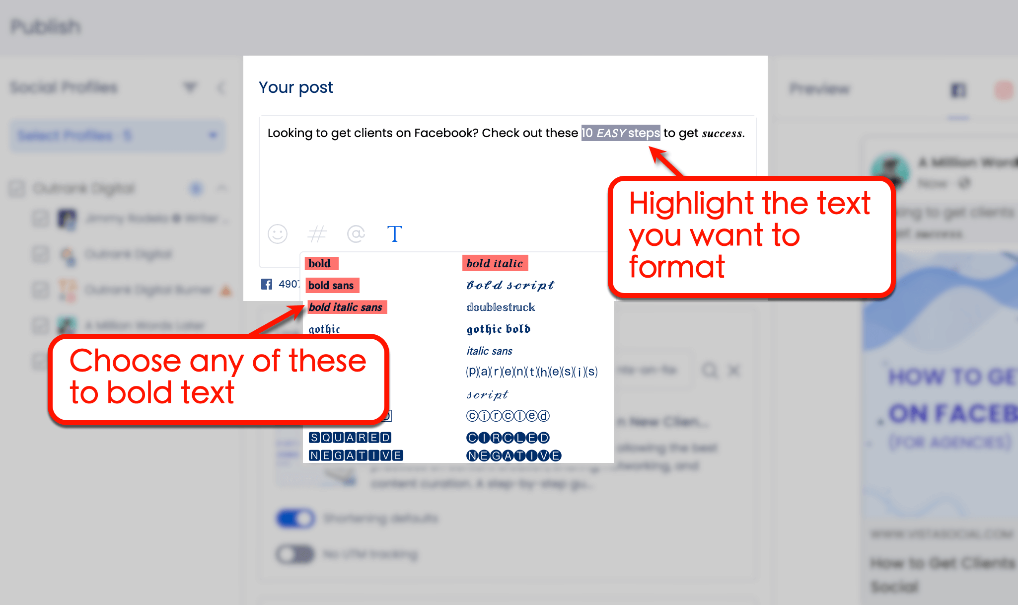 Facebook Statement Post Example Facebook Post Formatting: Ultimate Guide | Vista Social