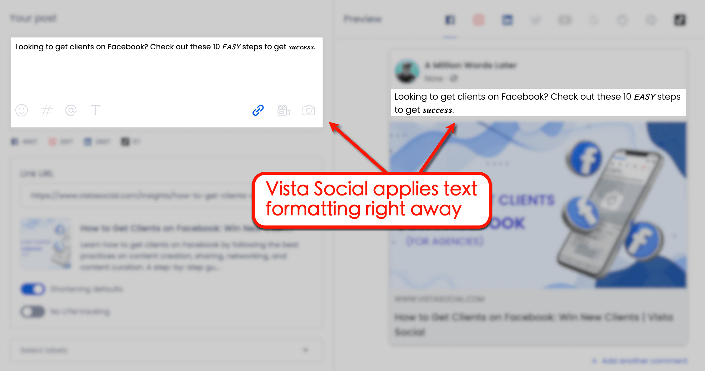 Posts Text Style Facebook Post Formatting: Ultimate Guide | Vista Social