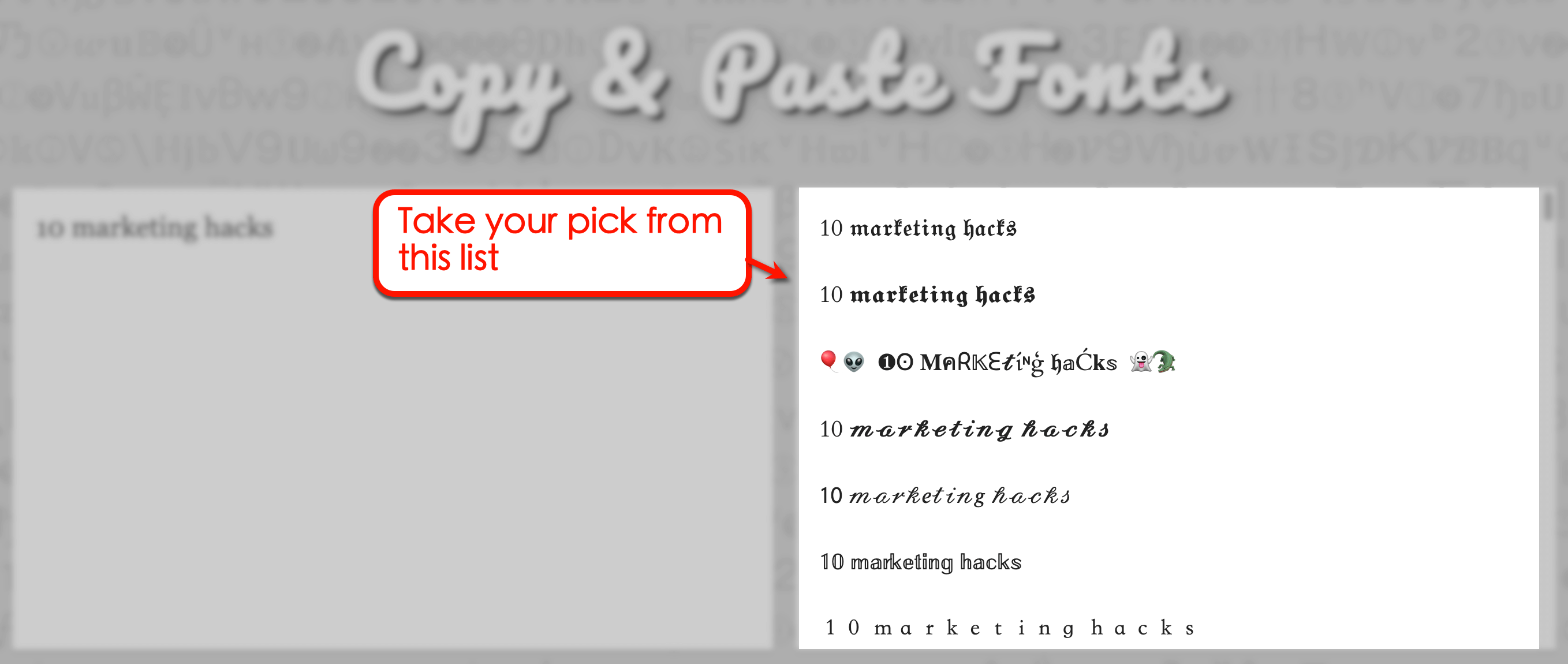 Screenshot of LingoJam format list