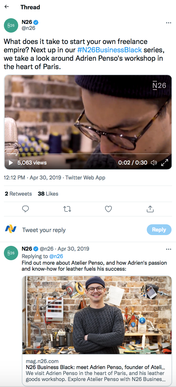 5 of The Best Twitter Thread Examples & Strategies to Try | Vista Social | N26