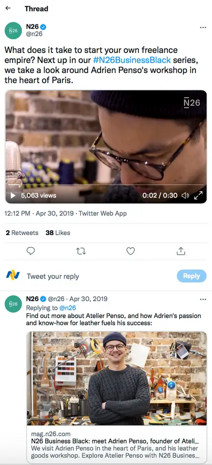 5 of The Best Twitter Thread Examples & Strategies to Try | Vista Social | N26