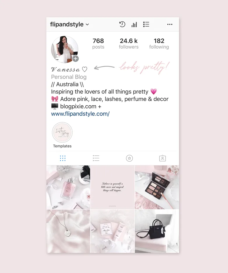 Script font on Instagram | Vista Social