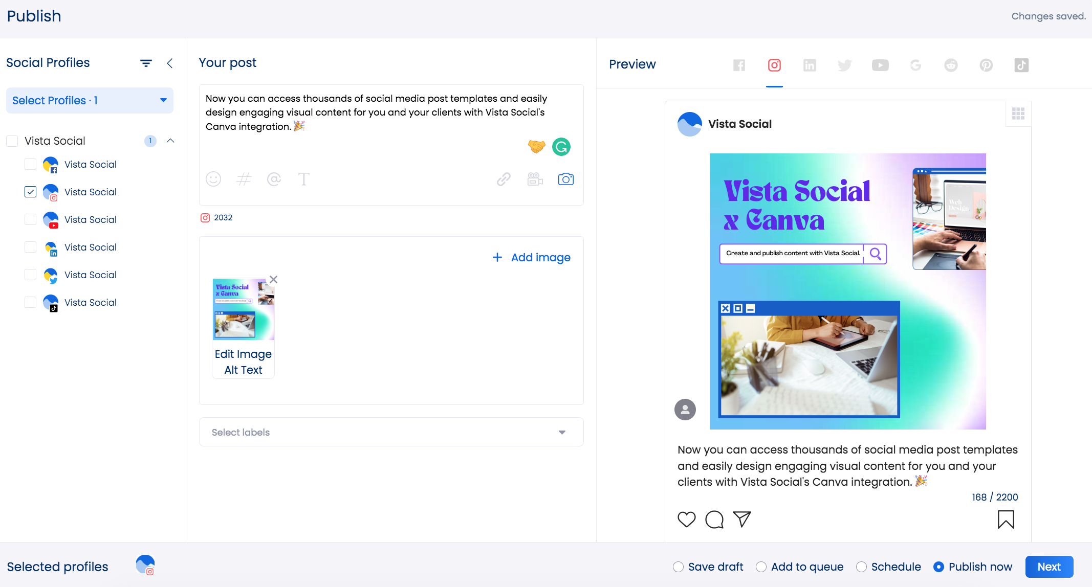 Our Canva Integration: Design and Share Content Instantly in Vista Social